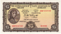 Ireland, Republic Of 2 5 Pounds, Prefix 65W, 3.5.1954